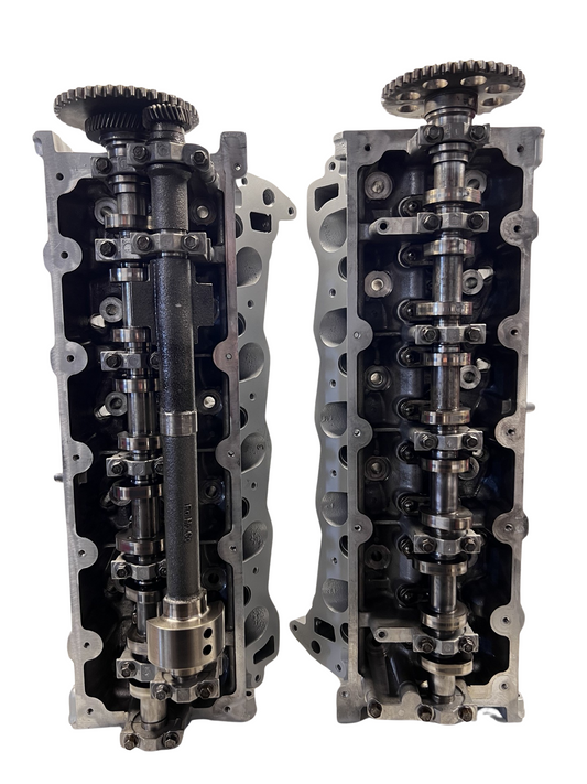 Top view of cylinder heads for a Ford 6.8L Casting #RF-F7UE (SOLD IN PAIR)
