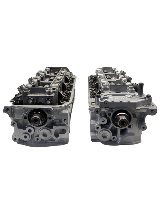 Front view of cylinder heads for a Acura MDX J37 3.7L V6 Casting #R70 Cylinder Heads (SOLD IN PAIR)