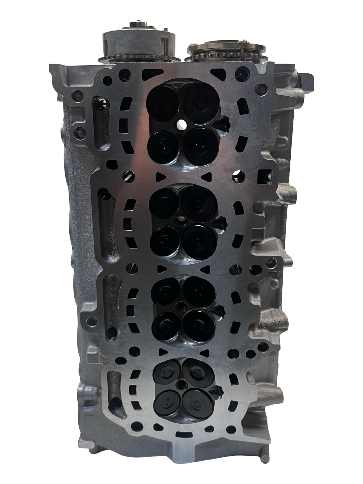 Bottom view of remanufactured Toyota A25A 2.5L DOHC cylinder head for Camry, RAV4, Avalon, Highlander, Sienna, Lexus ES, and NX (2017–2025)