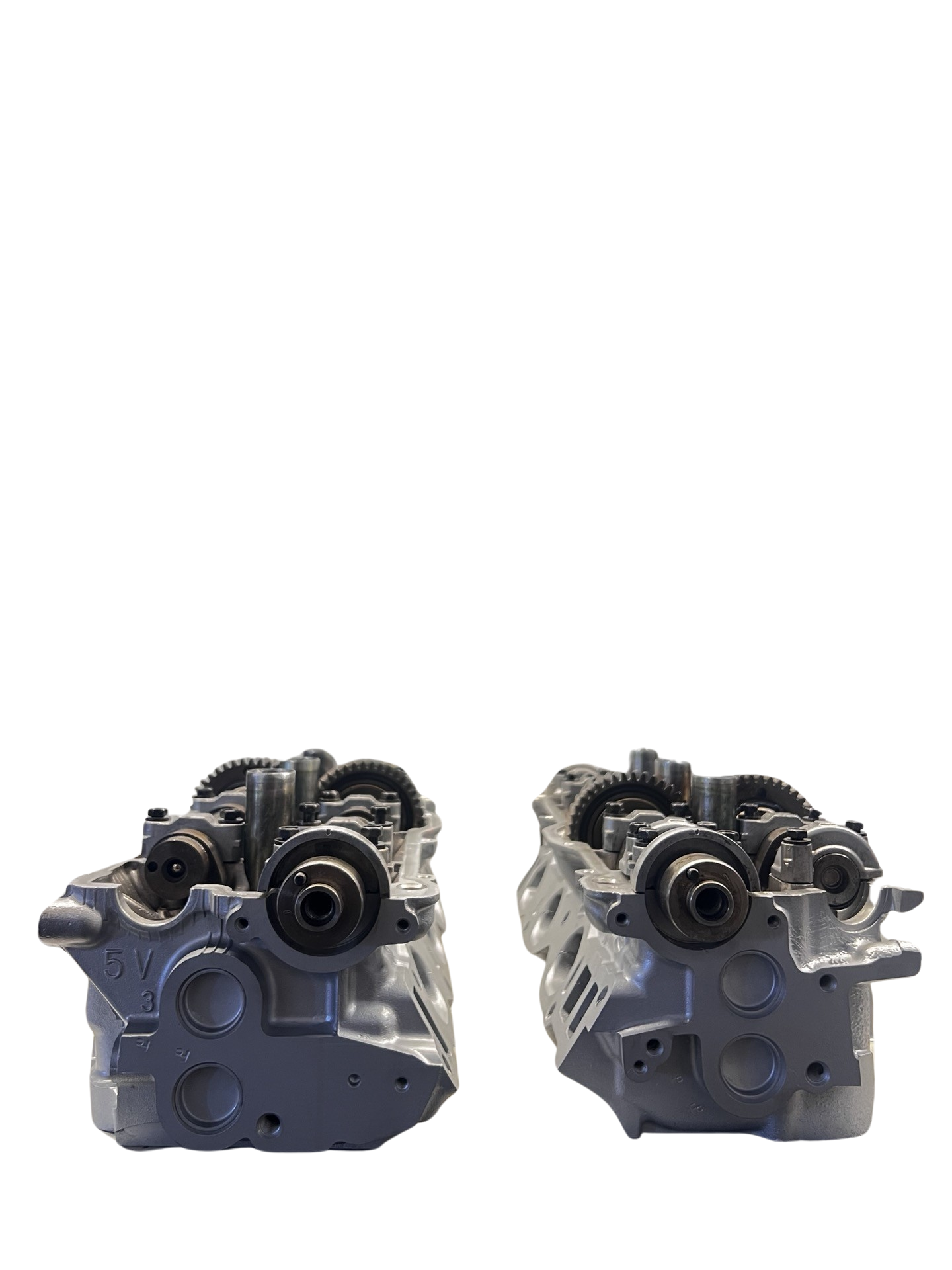 Front view of cylinder heads fo a Toyota 3.4L 5VZ-FE (SOLD IN PAIR)
