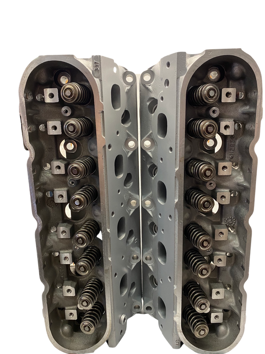 Top view of cylinder heads for a GM / Chevy 6.0L casting#317 (SOLD IN PAIR)