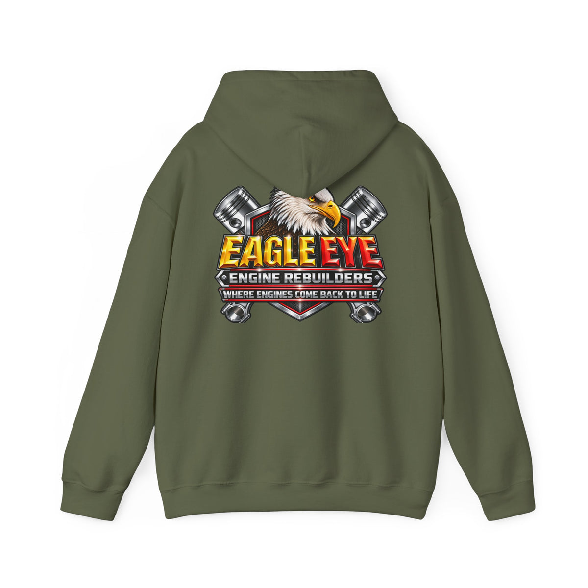 Eagle Eye Engine Rebuilders Hoodie — 'Where Engines Come Back to Life' Mechanics Sweatshirt