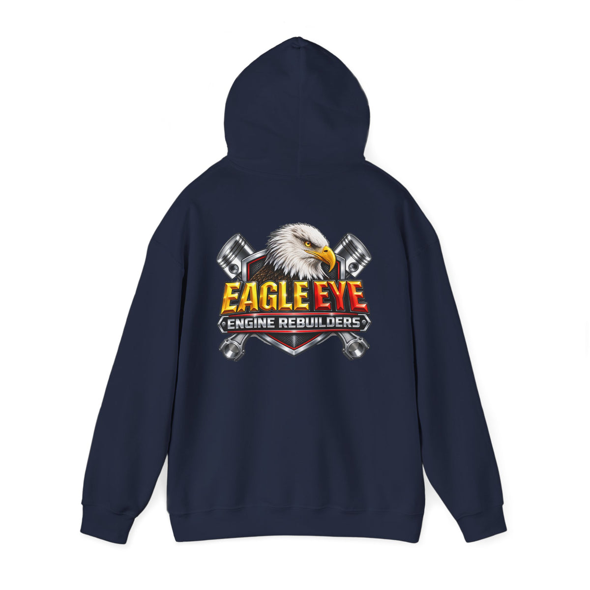 Engine Rebuilders Hoodie — "Eagle Eye" Logo Mechanic Pullover