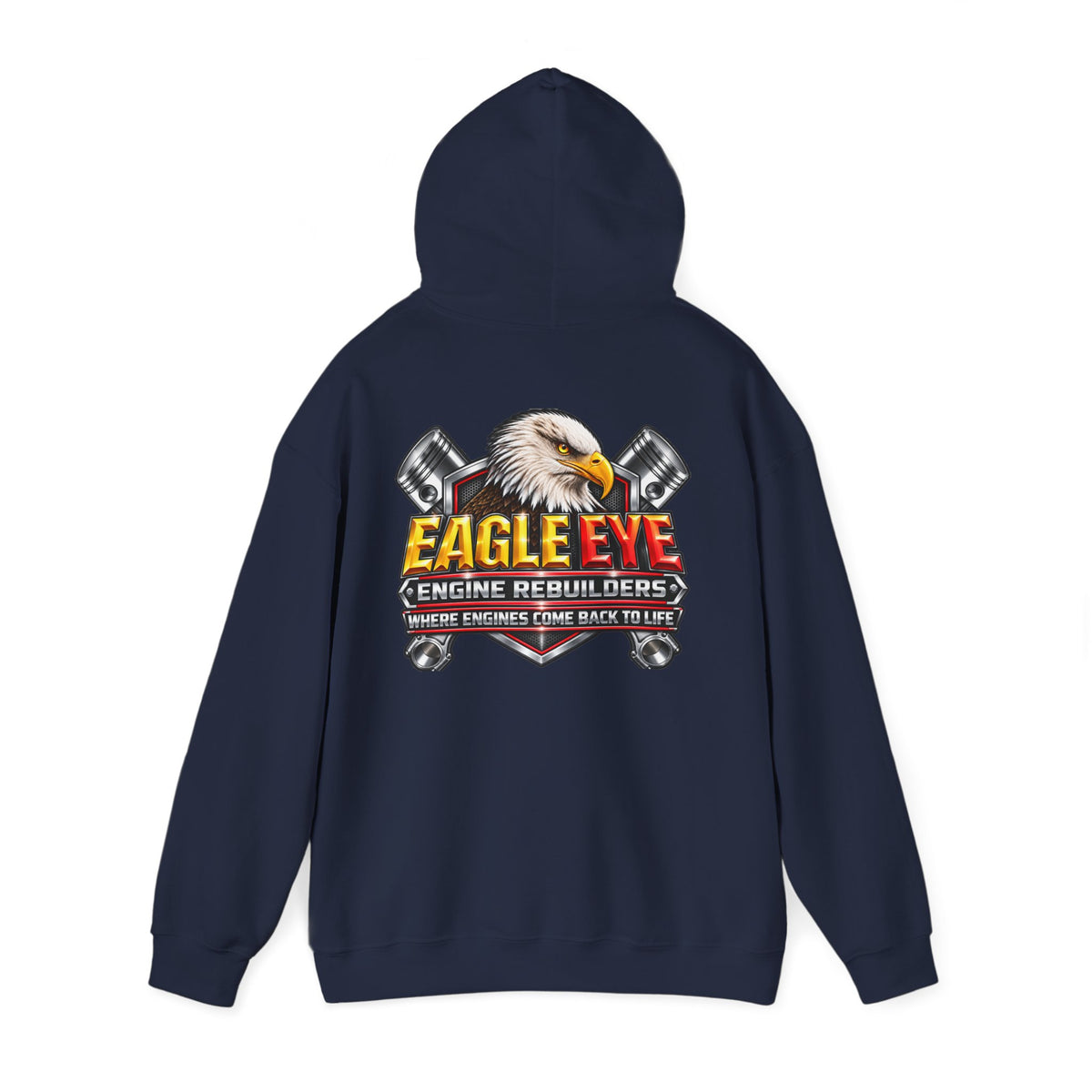 Eagle Eye Engine Rebuilders Hoodie — 'Where Engines Come Back to Life' Mechanics Sweatshirt