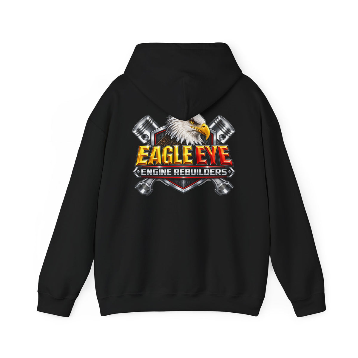 Engine Rebuilders Hoodie — "Eagle Eye" Logo Mechanic Pullover