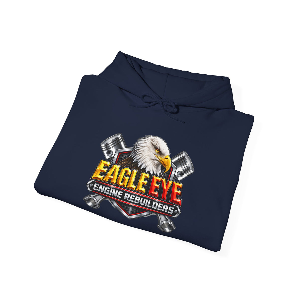 Engine Rebuilders Hoodie — "Eagle Eye" Logo Mechanic Pullover