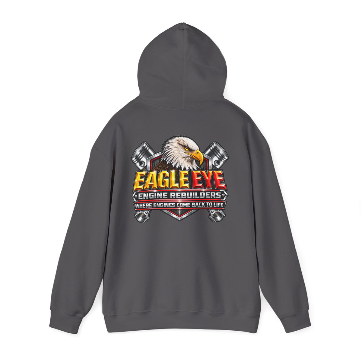 Eagle Eye Engine Rebuilders Hoodie — 'Where Engines Come Back to Life' Mechanics Sweatshirt