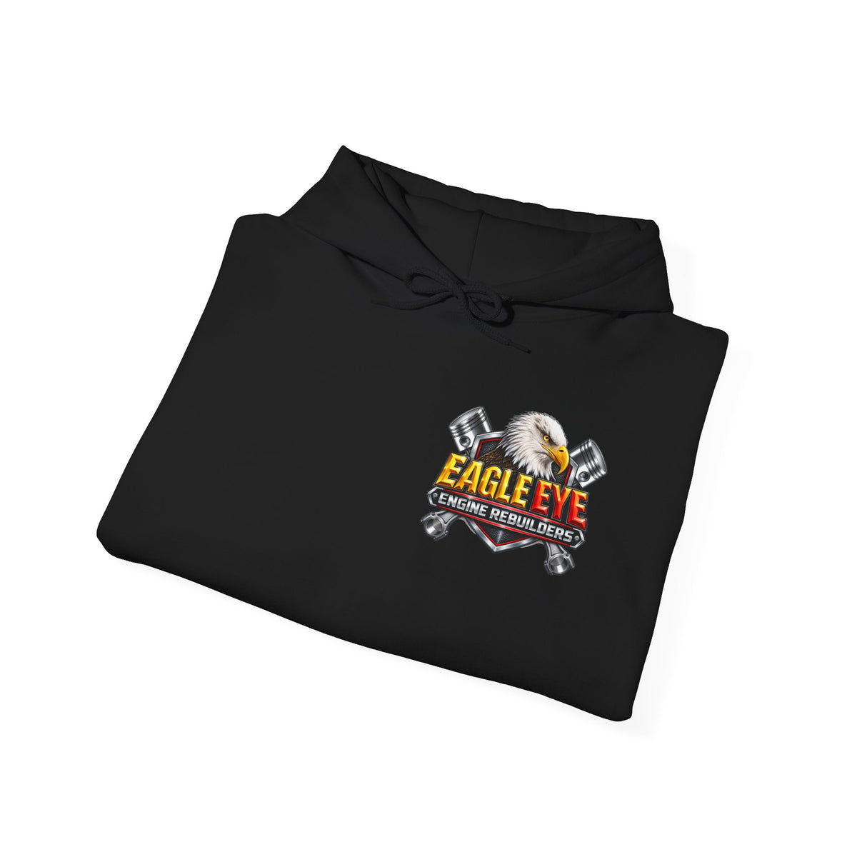 Engine Rebuilders Hoodie — "Eagle Eye" Logo Mechanic Pullover