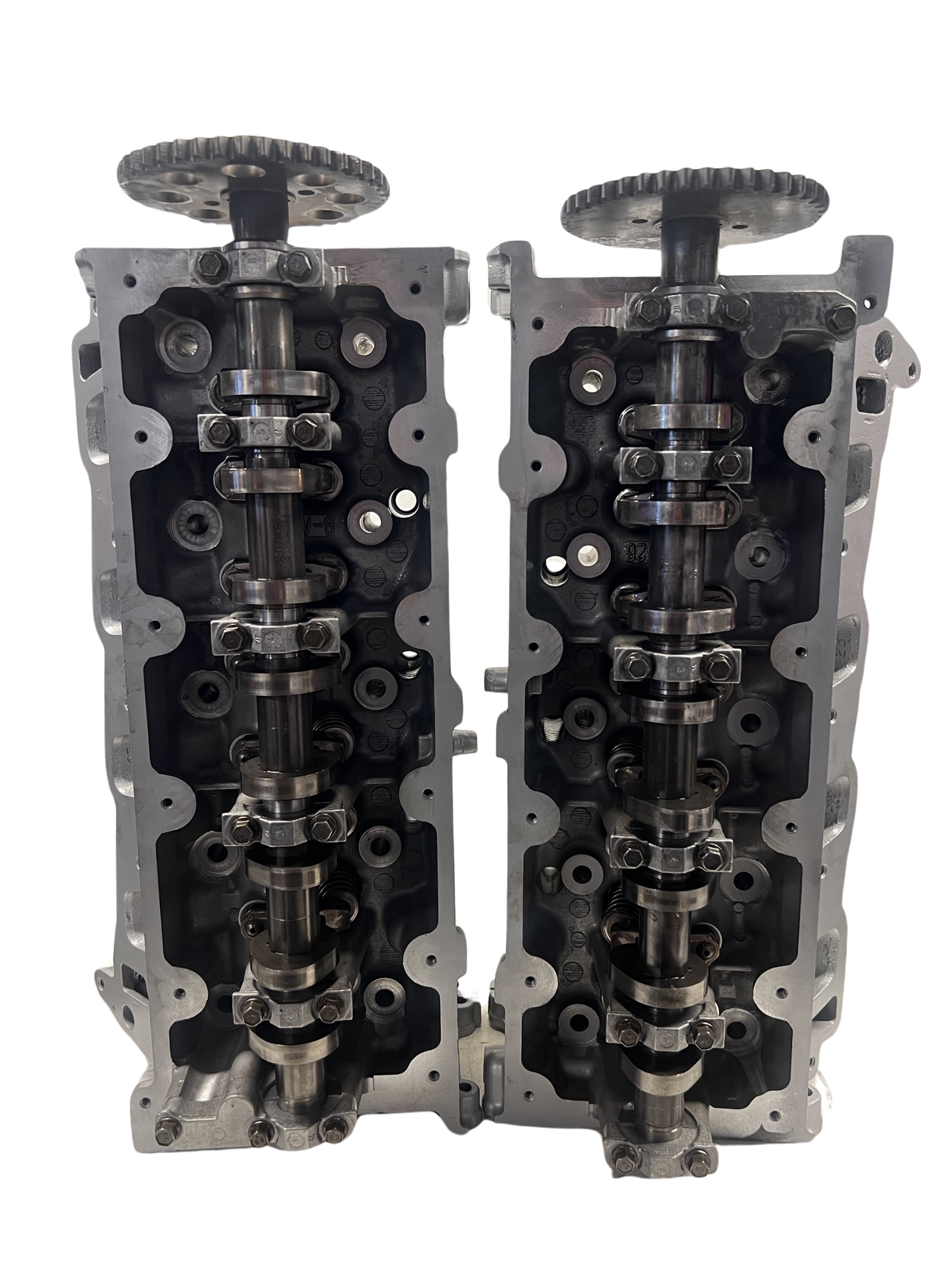 Top view of cylinder heads for a Ford 5.4L Casting #XL3E (SOLD IN PAIR)