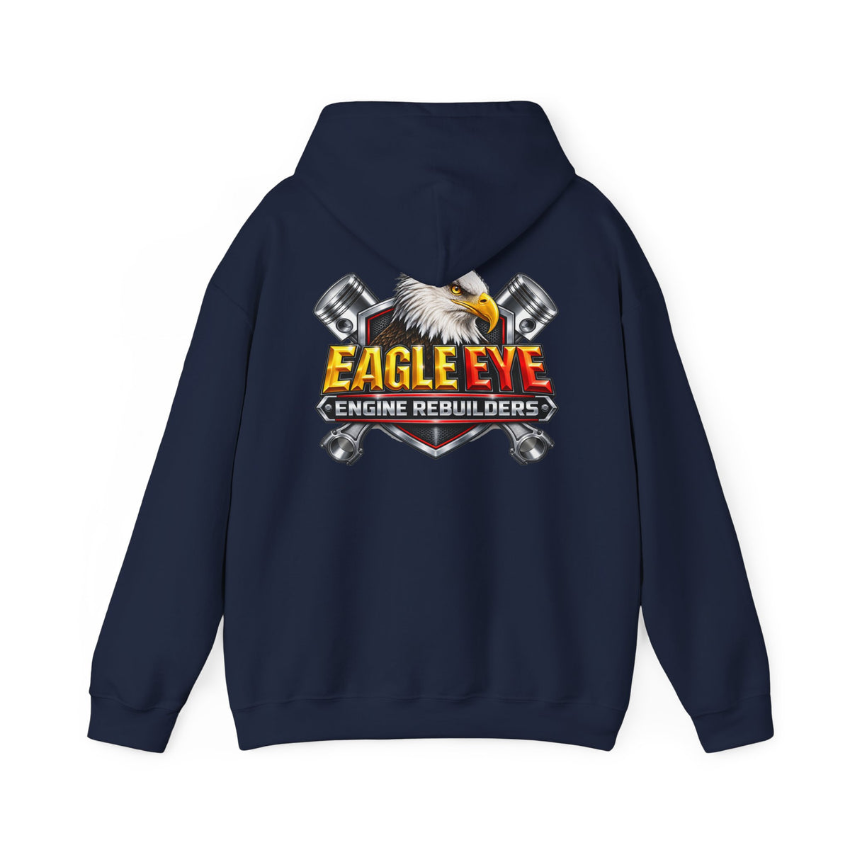 Engine Rebuilders Hoodie — "Eagle Eye" Logo Mechanic Pullover