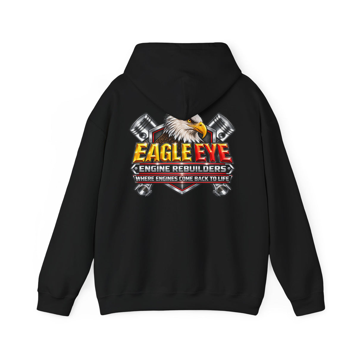 Eagle Eye Engine Rebuilders Hoodie — 'Where Engines Come Back to Life' Mechanics Sweatshirt