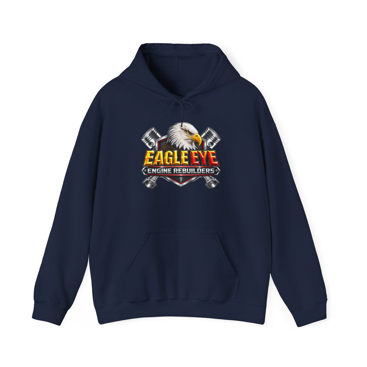 Engine Rebuilders Hoodie — "Eagle Eye" Logo Mechanic Pullover