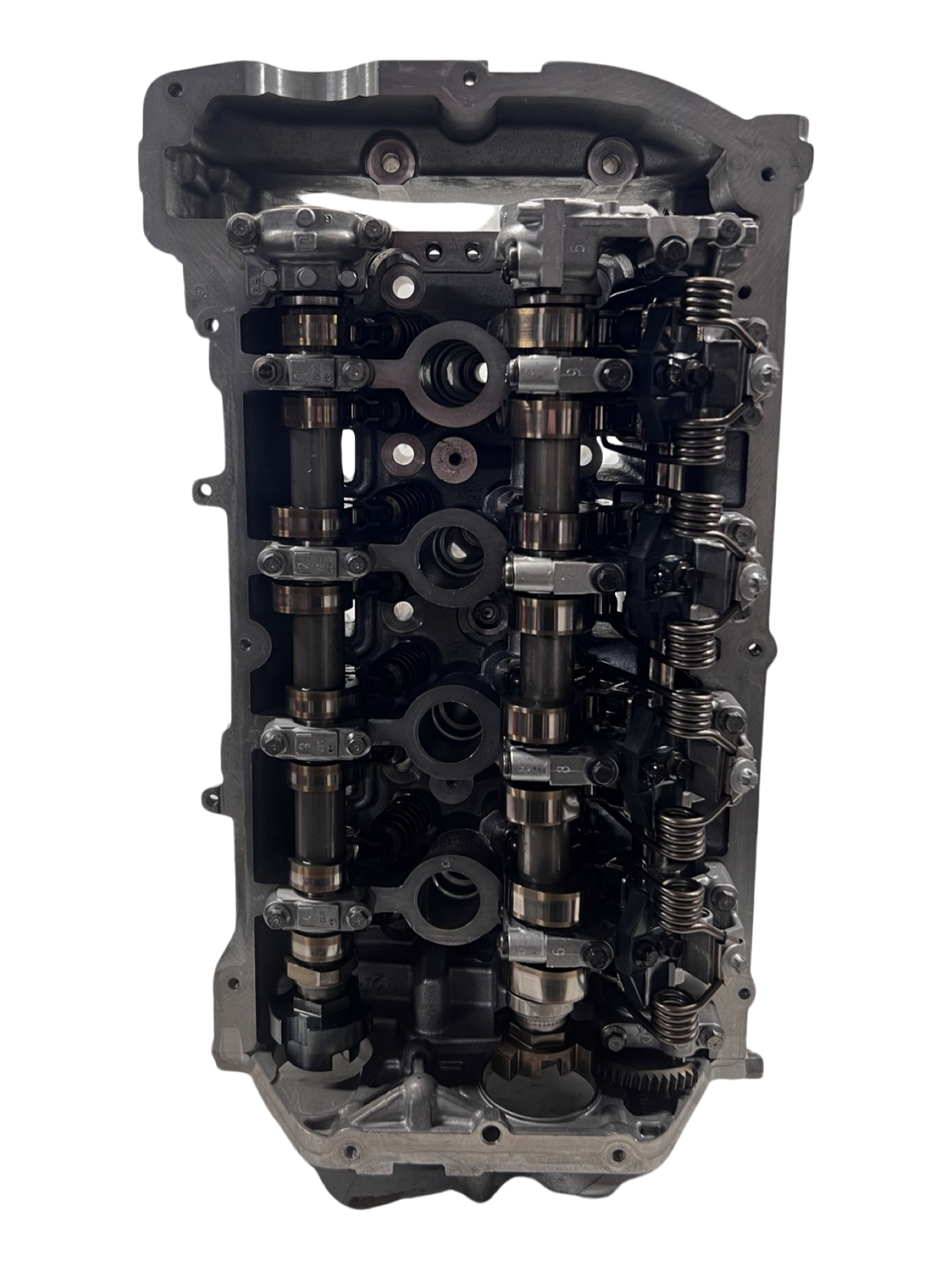 Top view of cylinder head for a Mini Cooper 1.6L Turbo DOHC Casting #V758067980 Cylinder Head