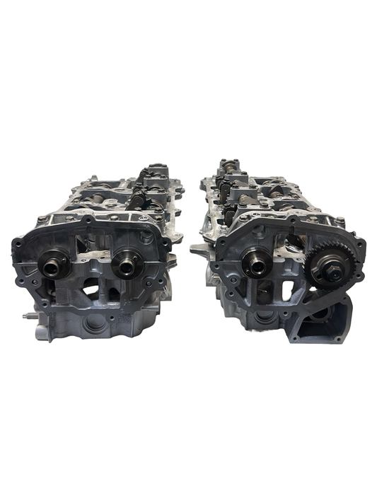 Front view of Nissan Infiniti G37 3.7 DOHC V6 Cylinder Heads Cast# EYO Complete 2008 - 2020