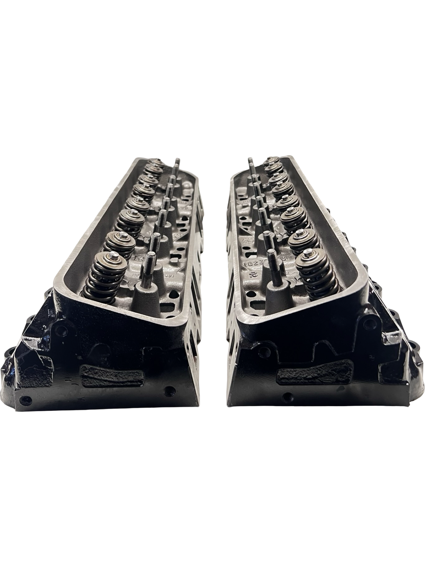 Top front view of GM 350 casting #906 Vortec